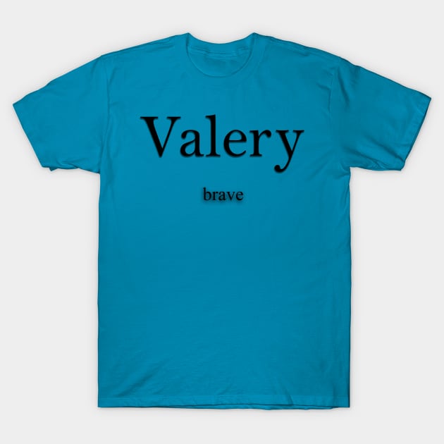 Valery Name meaning T-Shirt by Demonic cute cat